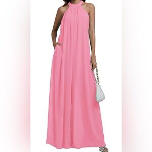 Elegant Pink Maxi Dress